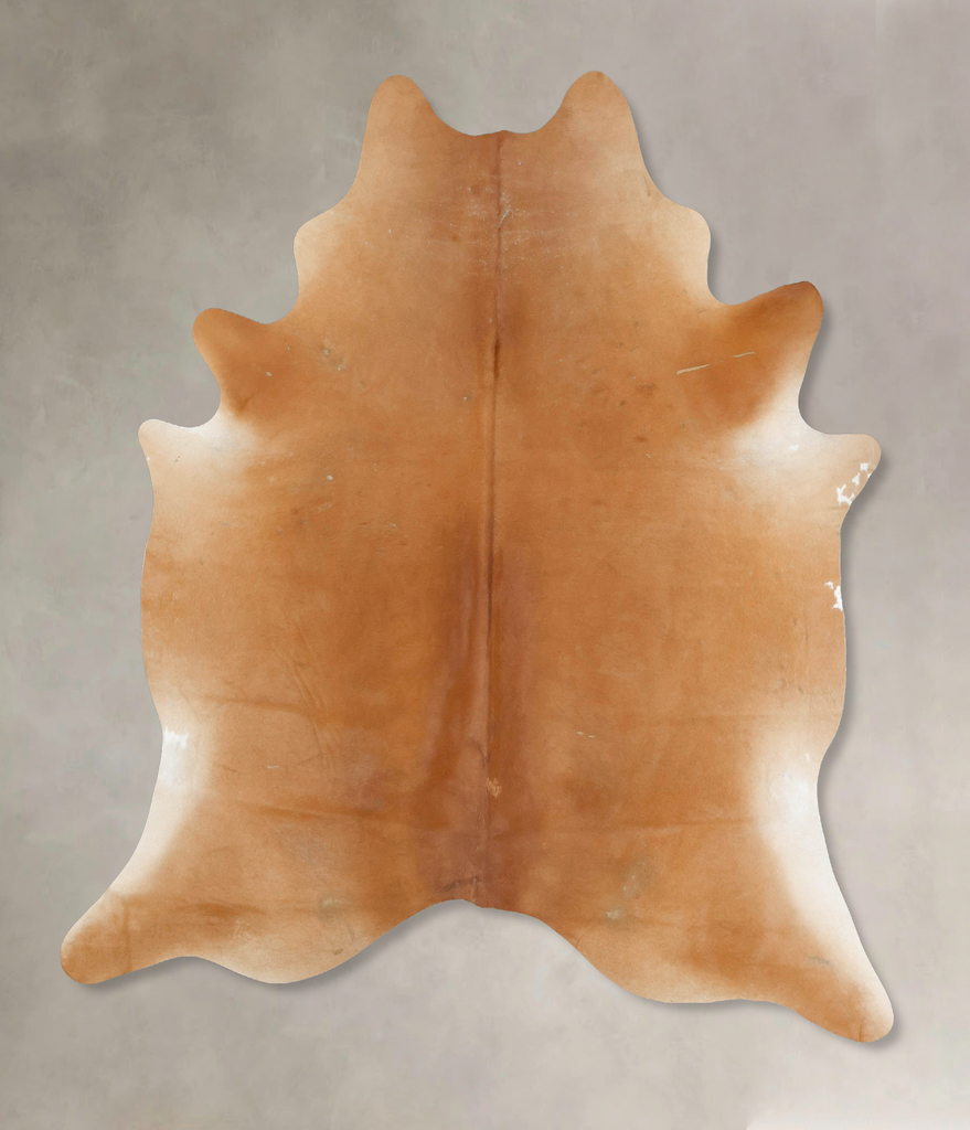 Solid Brown XX-Large Brazilian Cowhide Rug 7'9"H x 6'9"W #B15520 by Hudson Hides