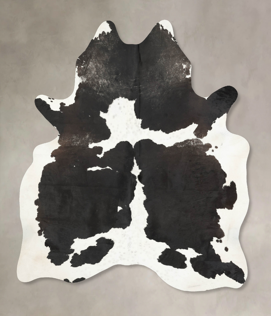 Black and White X-Large Brazilian Cowhide Rug 7'11"H x 6'1"W #B15525 by Hudson Hides