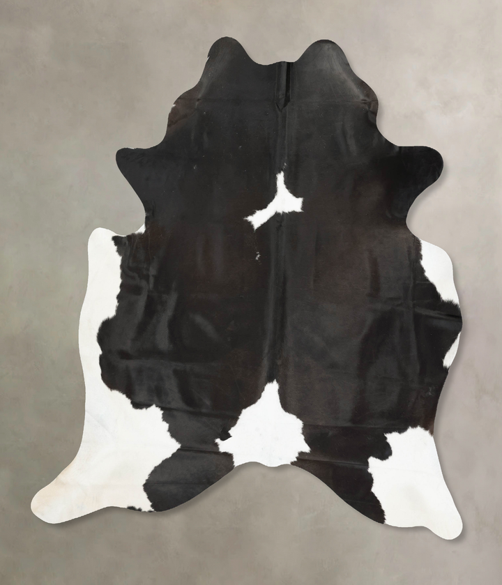 Black and White XX-Large Brazilian Cowhide Rug 7'7"H x 6'11"W #B15526 by Hudson Hides
