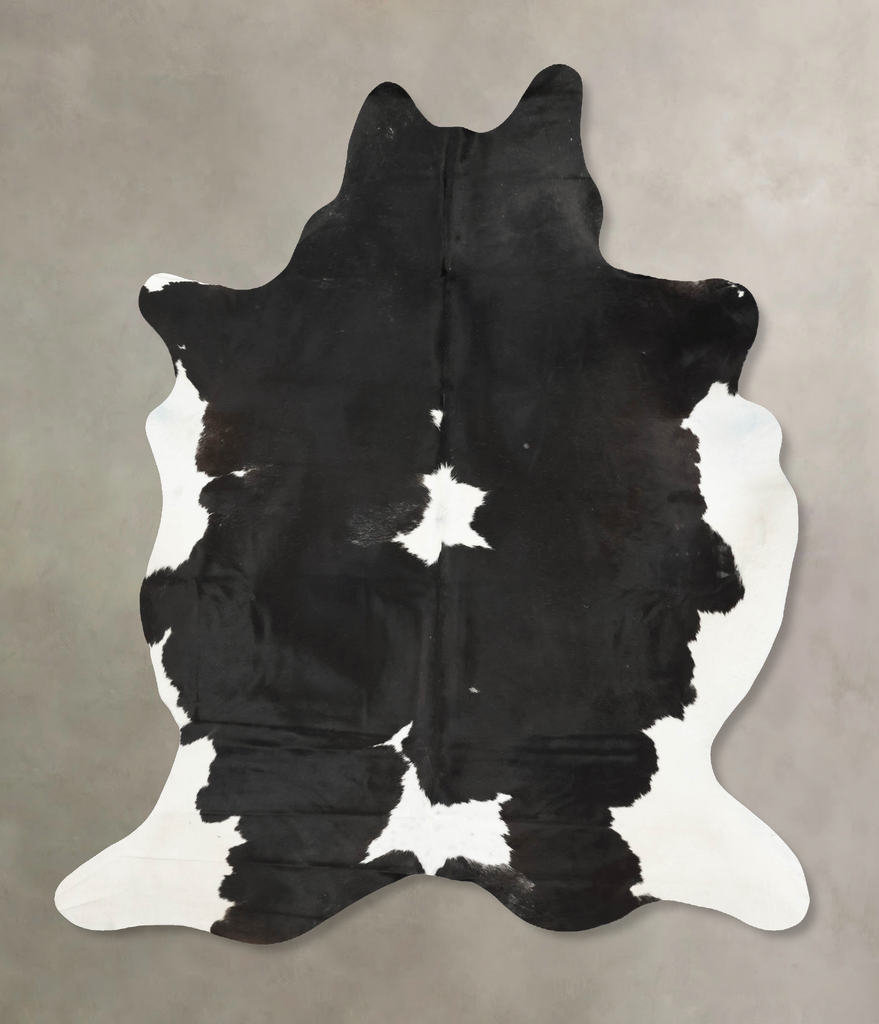 Black and White XX-Large Brazilian Cowhide Rug 8'8"H x 6'10"W #B15528 by Hudson Hides