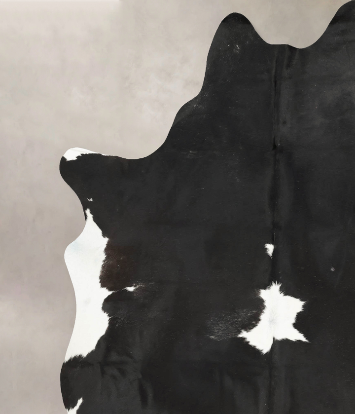 Black and White XX-Large Brazilian Cowhide Rug 8'8"H x 6'10"W #B15528 by Hudson Hides