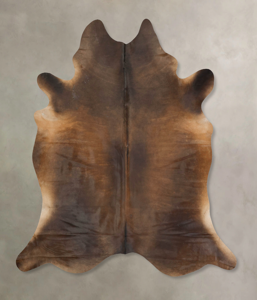 Chocolate XX-Large Brazilian Cowhide Rug 7'11"H x 7'2"W #B15538 by Hudson Hides