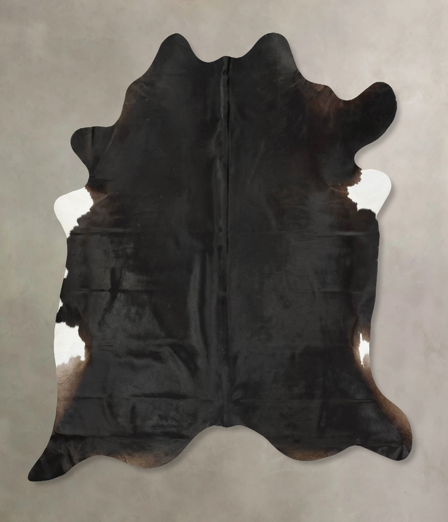Solid Black XX-Large Brazilian Cowhide Rug 7'10"H x 6'10"W #B15544 by Hudson Hides