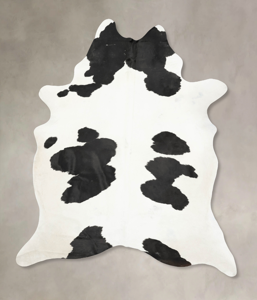 Black and White XX-Large Brazilian Cowhide Rug 9'1"H x 7'1"W #B15546 by Hudson Hides