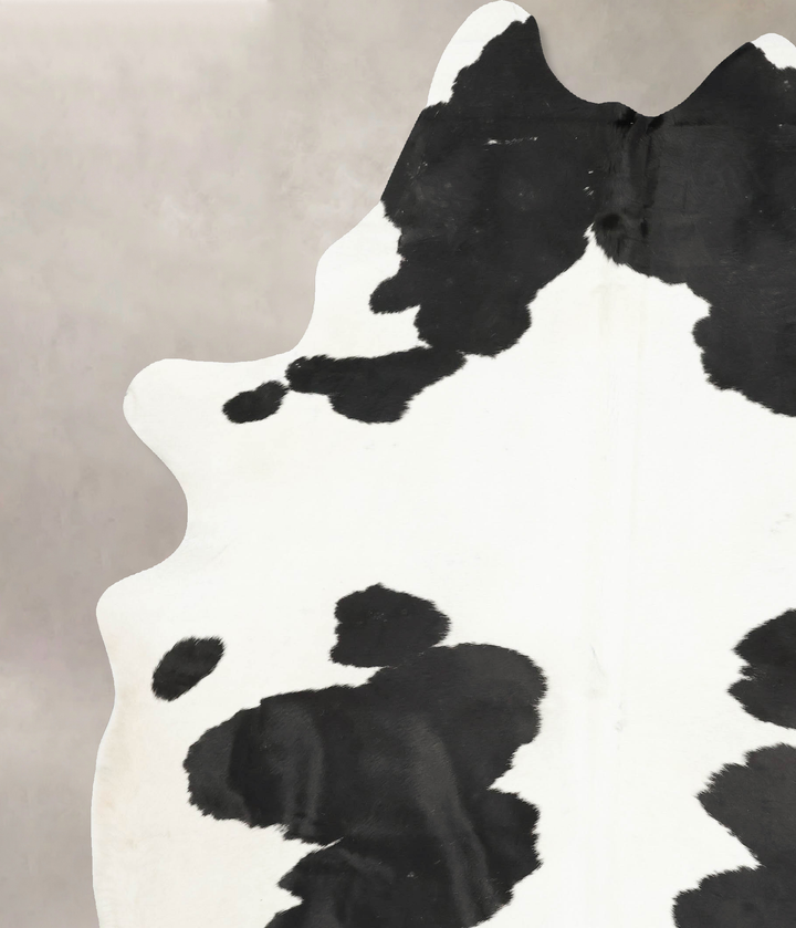 Black and White XX-Large Brazilian Cowhide Rug 9'1"H x 7'1"W #B15546 by Hudson Hides