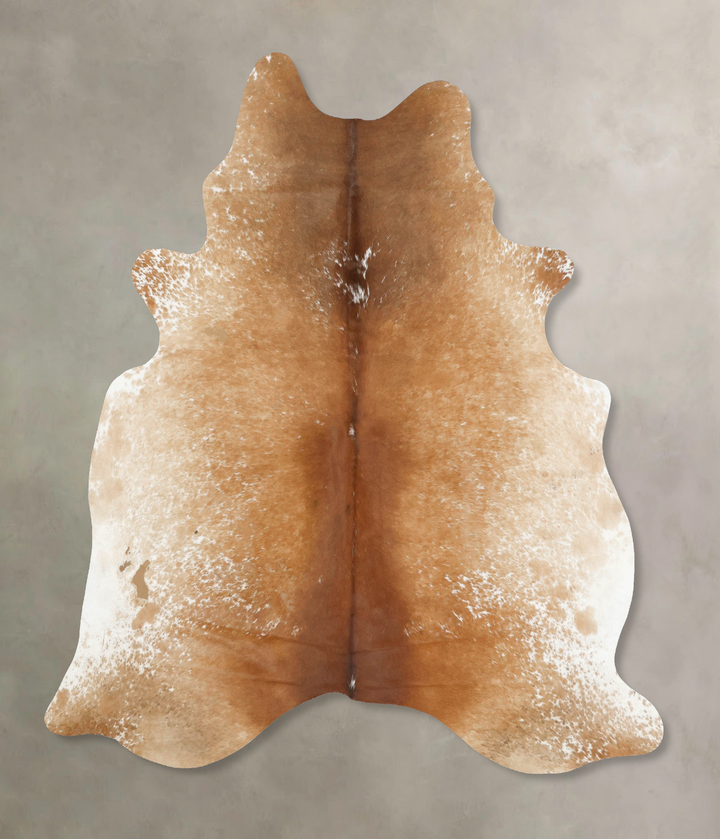 Salt and Pepper Brown XX-Large Brazilian Cowhide Rug 8'1"H x 6'9"W #B15548 by Hudson Hides