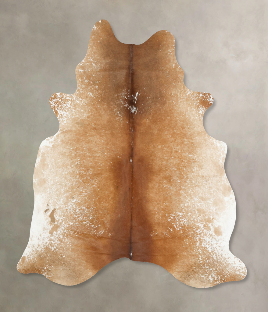 Salt and Pepper Brown XX-Large Brazilian Cowhide Rug 8'1"H x 6'9"W #B15548 by Hudson Hides
