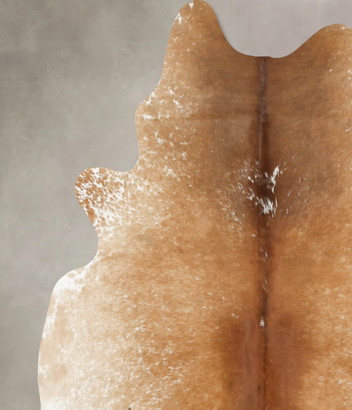 Salt and Pepper Brown XX-Large Brazilian Cowhide Rug 8'1"H x 6'9"W #B15548 by Hudson Hides