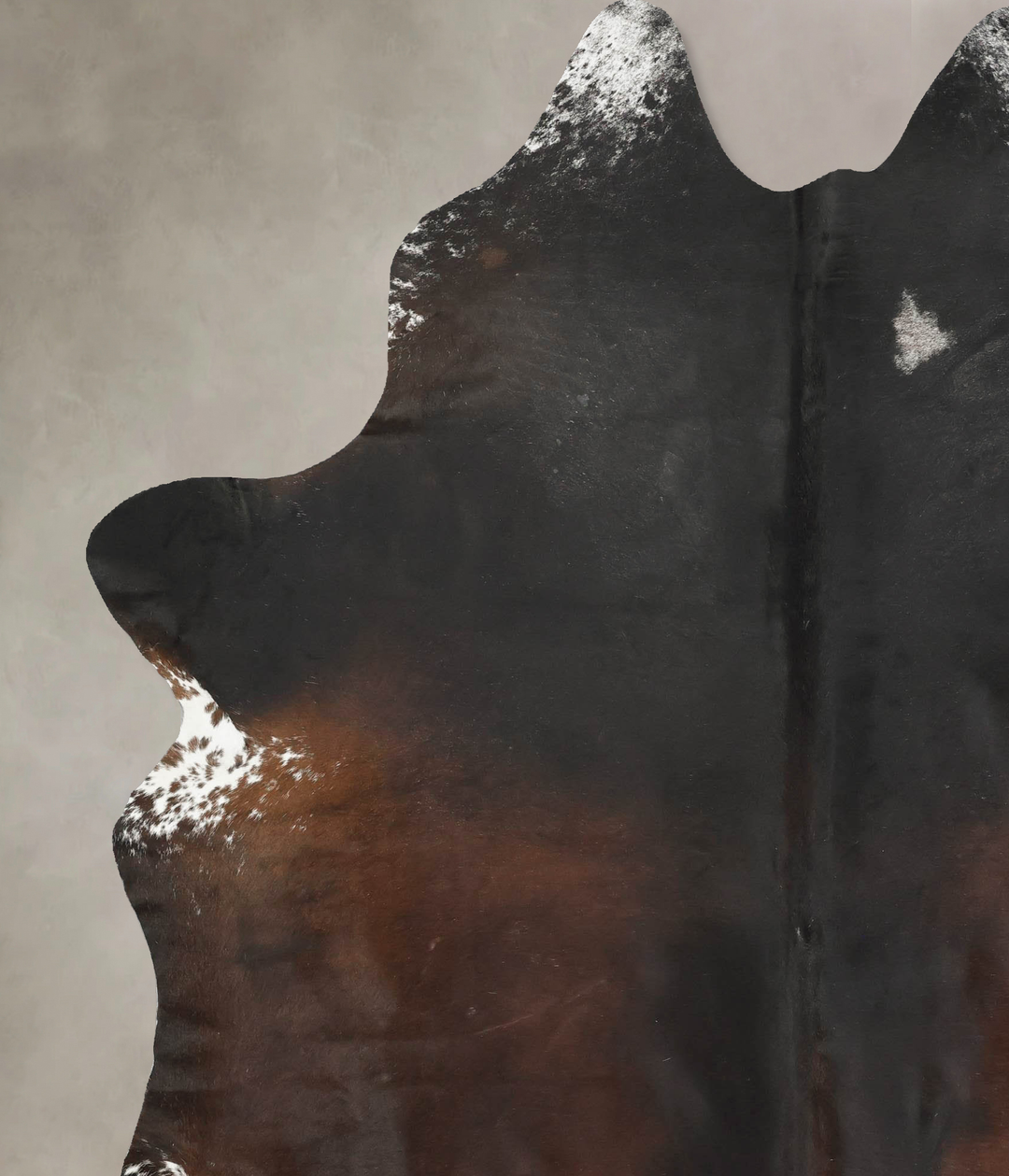 Chocolate XX-Large Brazilian Cowhide Rug 8'6"H x 6'7"W #B15549 by Huds