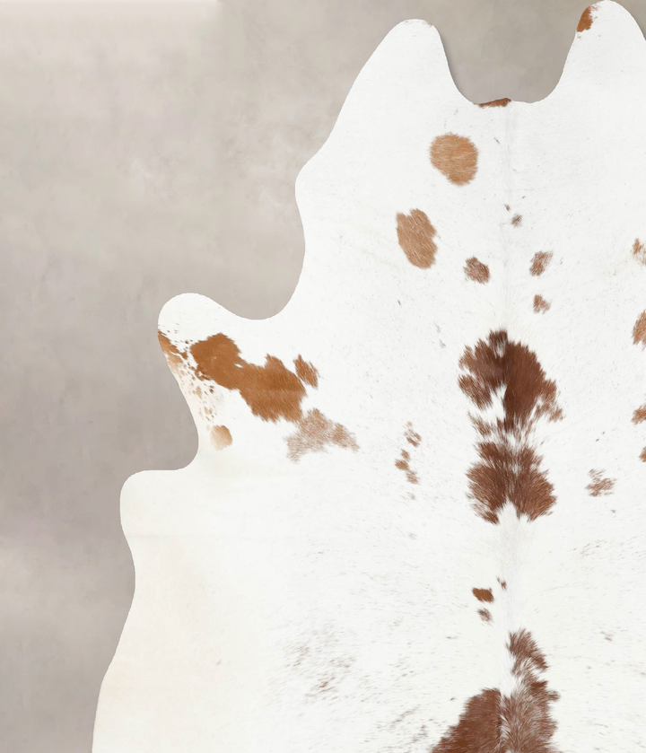 Brown and White XX-Large Brazilian Cowhide Rug 8'7"H x 7'6"W #B15550 by Hudson Hides