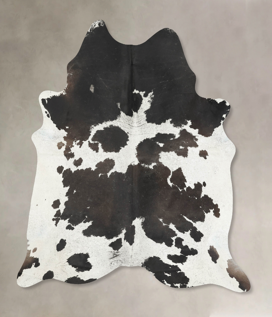 Black and White X-Large Brazilian Cowhide Rug 7'11"H x 6'3"W #B15552 by Hudson Hides