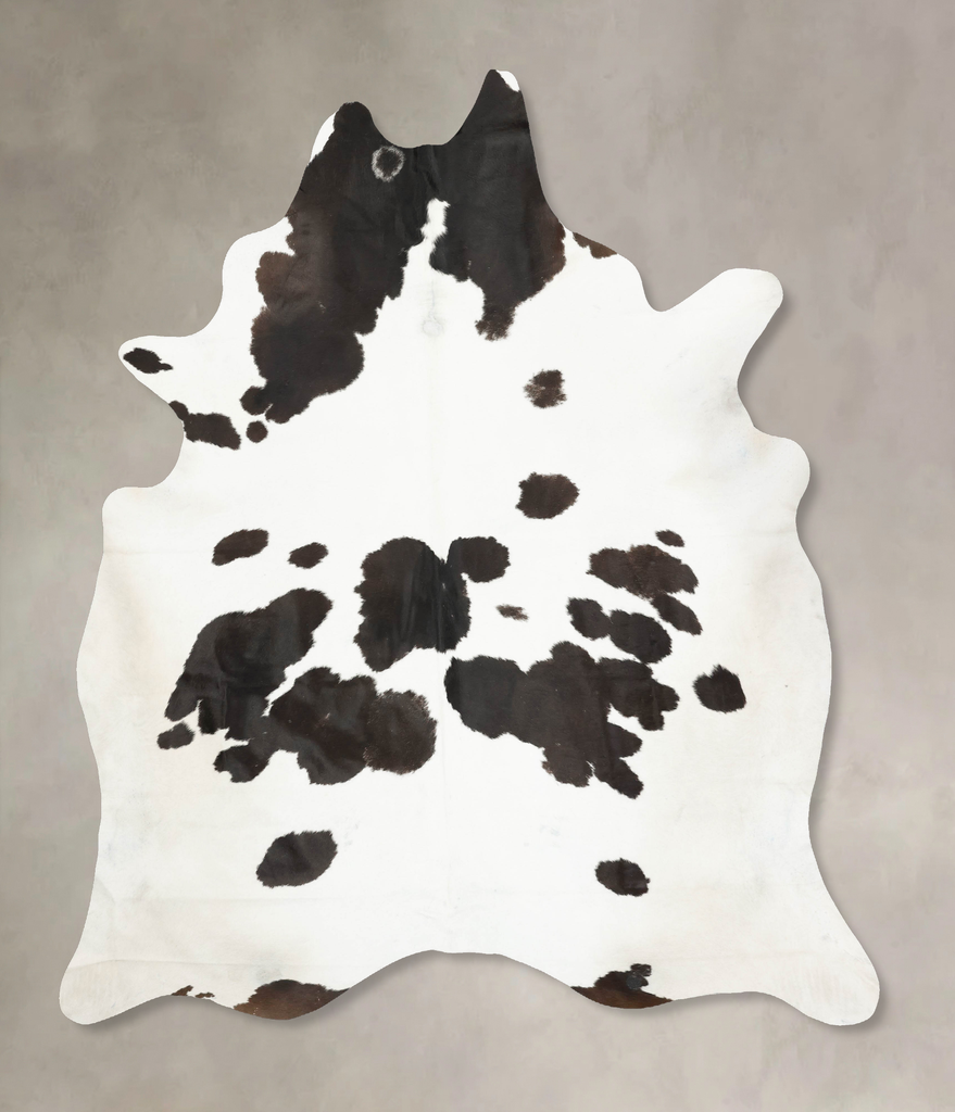 Black and White XX-Large Brazilian Cowhide Rug 9'3"H x 7'8"W #B15553 by Hudson Hides