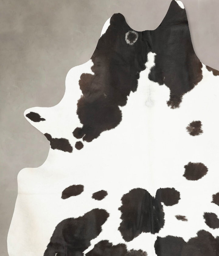 Black and White XX-Large Brazilian Cowhide Rug 9'3"H x 7'8"W #B15553 by Hudson Hides