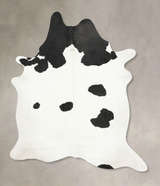 Black and White XX-Large Brazilian Cowhide Rug 8'6"H x 6'7"W #B15559 by Hudson Hides