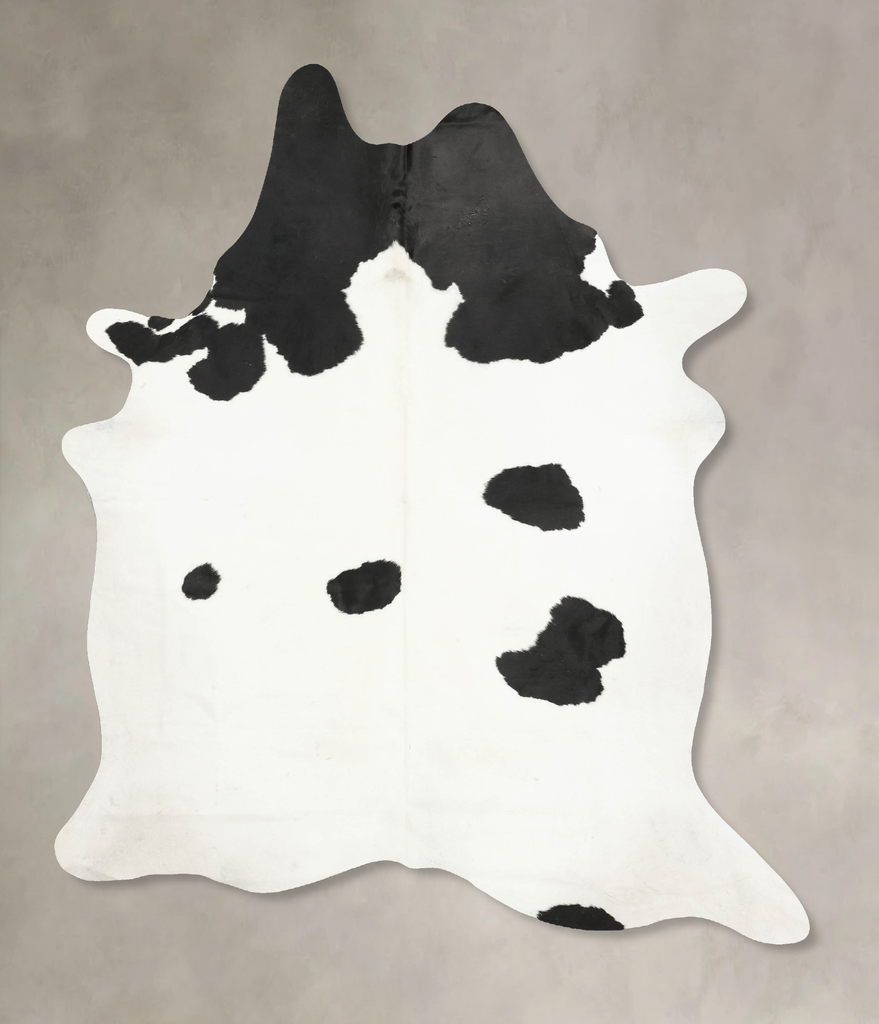 Black and White XX-Large Brazilian Cowhide Rug 8'6"H x 6'7"W #B15559 by Hudson Hides