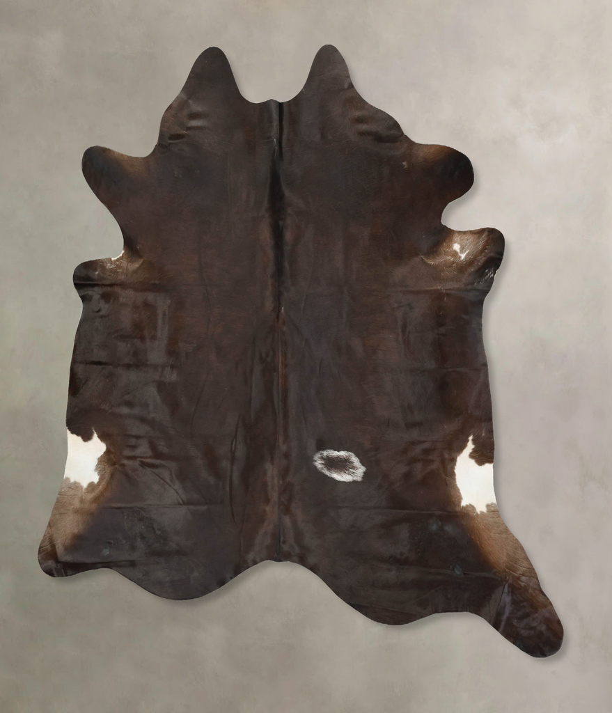 Chocolate XX-Large Brazilian Cowhide Rug 7'4"H x 6'11"W #B15562 by Hudson Hides