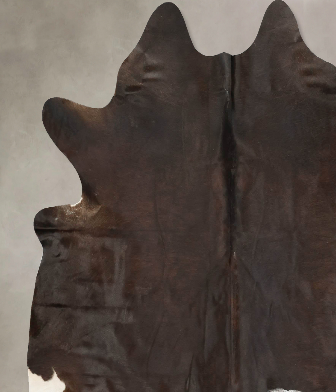 Chocolate XX-Large Brazilian Cowhide Rug 7'4"H x 6'11"W #B15562 by Hud