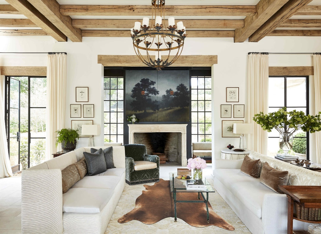 Taupe XX-Large Brazilian Cowhide Rug 7'11"H x 7'2"W #B15564 by Hudson 