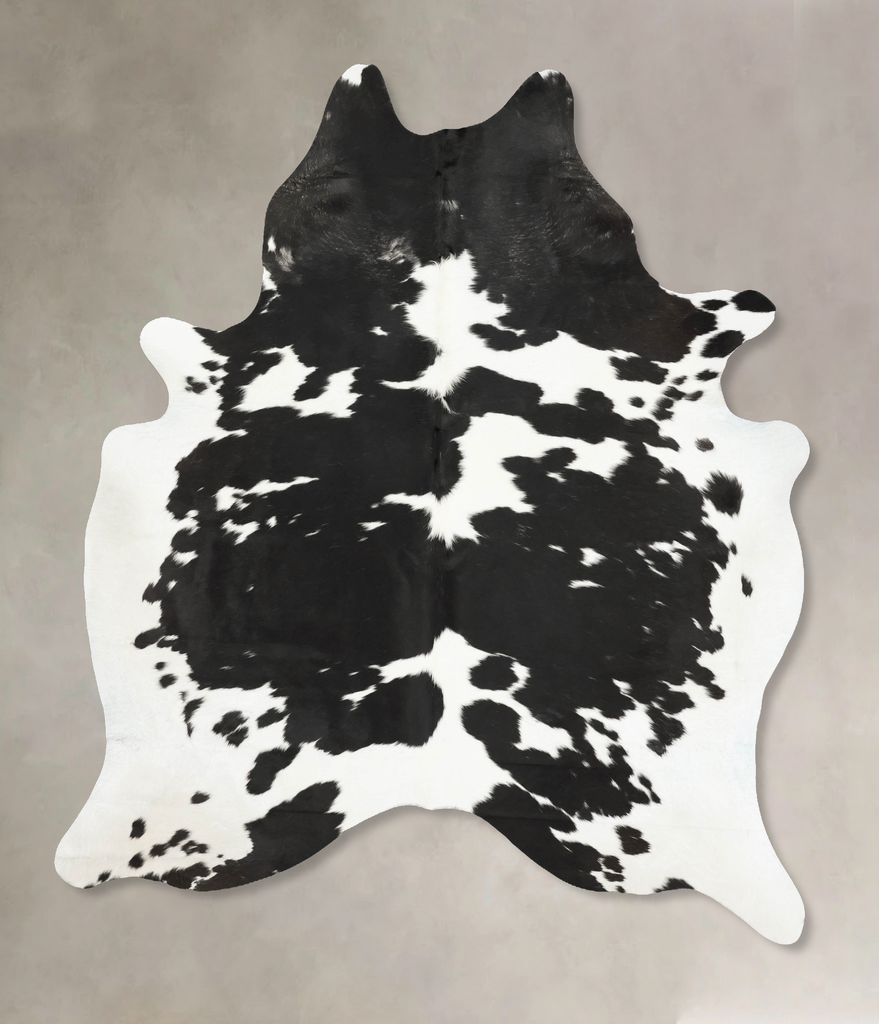 Black and White XX-Large Brazilian Cowhide Rug 8'10"H x 6'8"W #B15566 by Hudson Hides