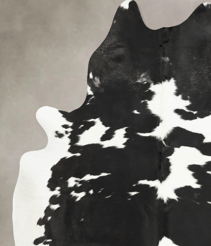 Black and White XX-Large Brazilian Cowhide Rug 8'10"H x 6'8"W #B15566 by Hudson Hides