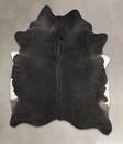 Solid Black XX-Large Brazilian Cowhide Rug 8'4"H x 6'5"W #B1557 by Hudson Hides