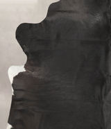 Solid Black XX-Large Brazilian Cowhide Rug 8'4"H x 6'5"W #B1557 by Hudson Hides