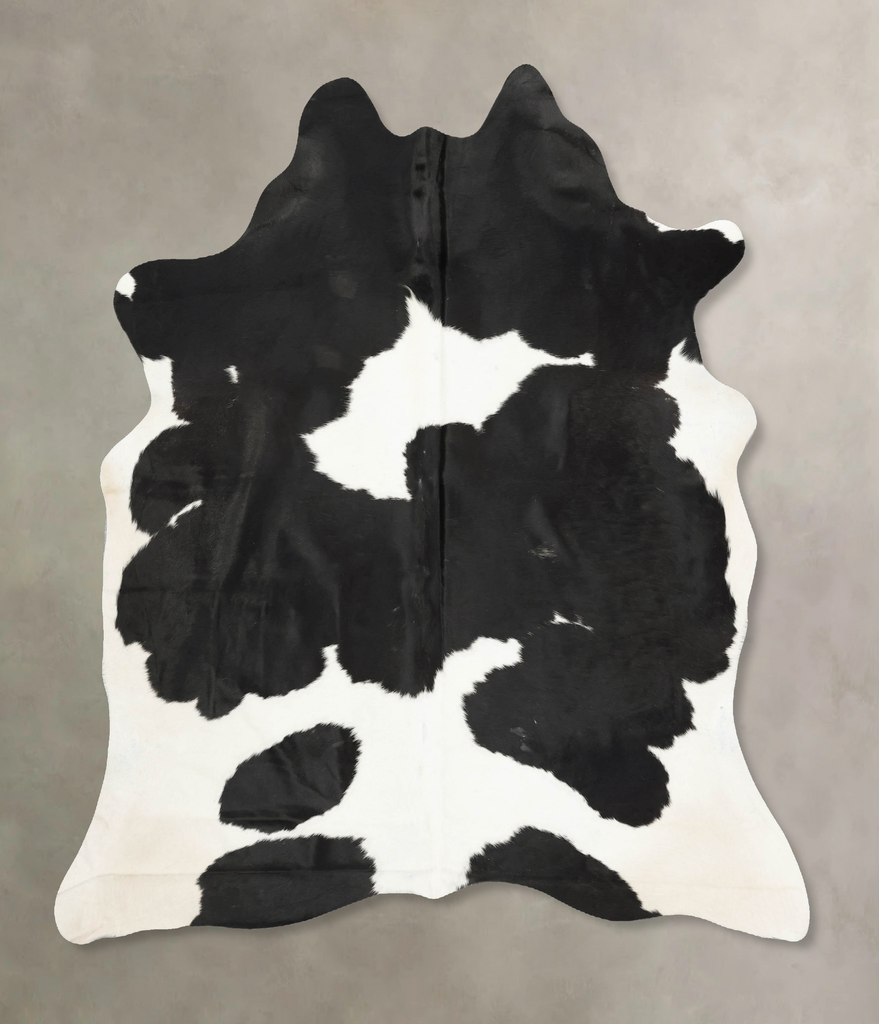 Black and White X-Large Brazilian Cowhide Rug 7'4"H x 6'5"W #B15575 by Hudson Hides