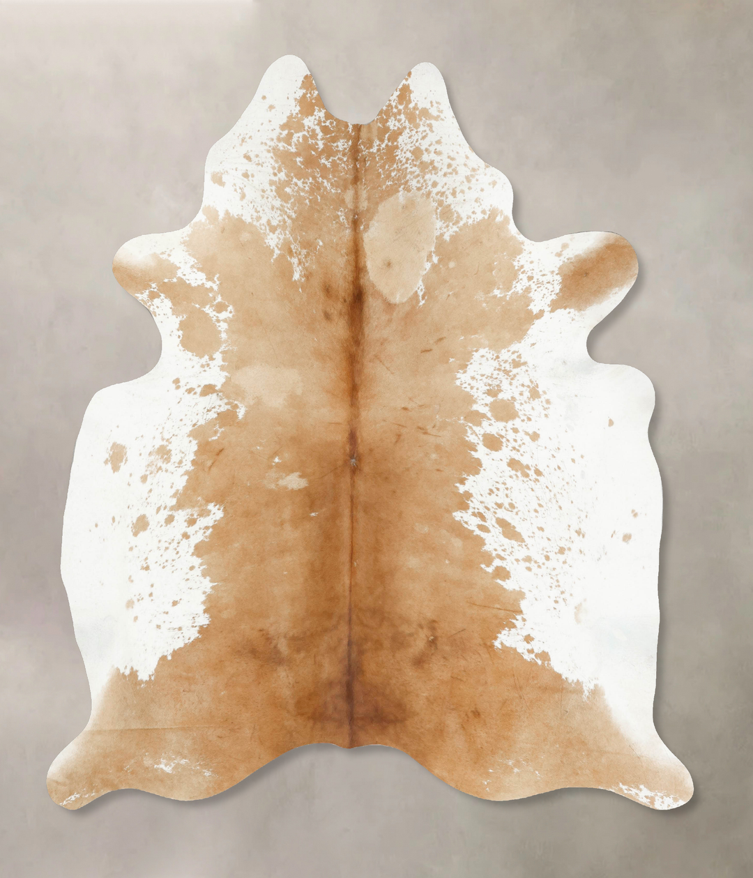 Beige and White XX-Large Brazilian Cowhide Rug 7'11"H x 6'6"W #B15578 
