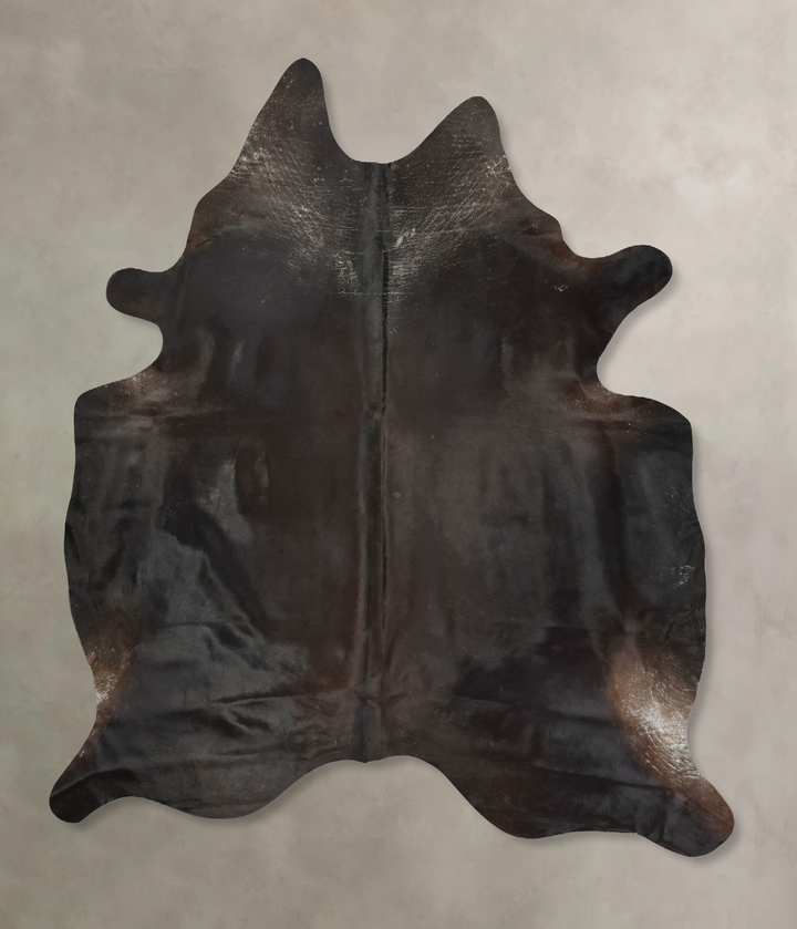 Solid Black XX-Large Brazilian Cowhide Rug 8'4"H x 7'0"W #B15581 by Hudson Hides
