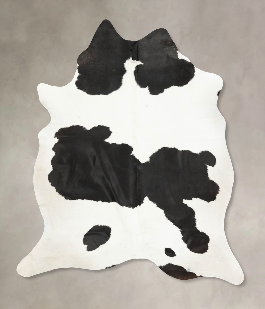 Black and White XX-Large Brazilian Cowhide Rug 8'1"H x 6'5"W #B15582 by Hudson Hides