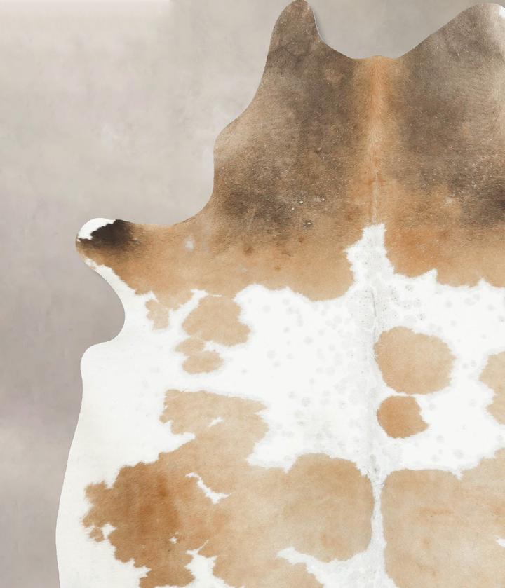 Light Caramel X-Large Brazilian Cowhide Rug 7'11"H x 6'4"W #B15585 by Hudson Hides