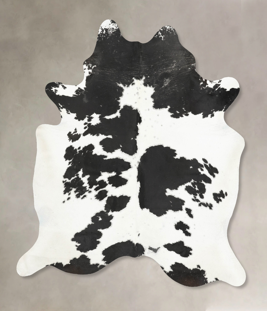 Black and White X-Large Brazilian Cowhide Rug 7'9"H x 6'2"W #B15595 by Hudson Hides