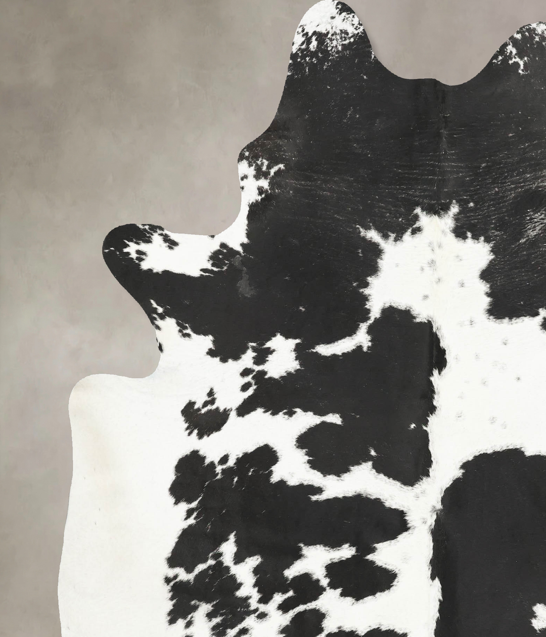 Black and White X-Large Brazilian Cowhide Rug 7'9"H x 6'2"W #B15595 by