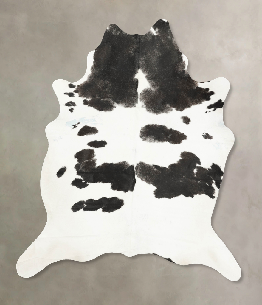 Black and White XX-Large Brazilian Cowhide Rug 8'1"H x 6'6"W #B15596 by Hudson Hides