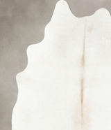 Ivory with Beige X-Large Brazilian Cowhide Rug 7'9"H x 6'3"W #B15601 by Hudson Hides