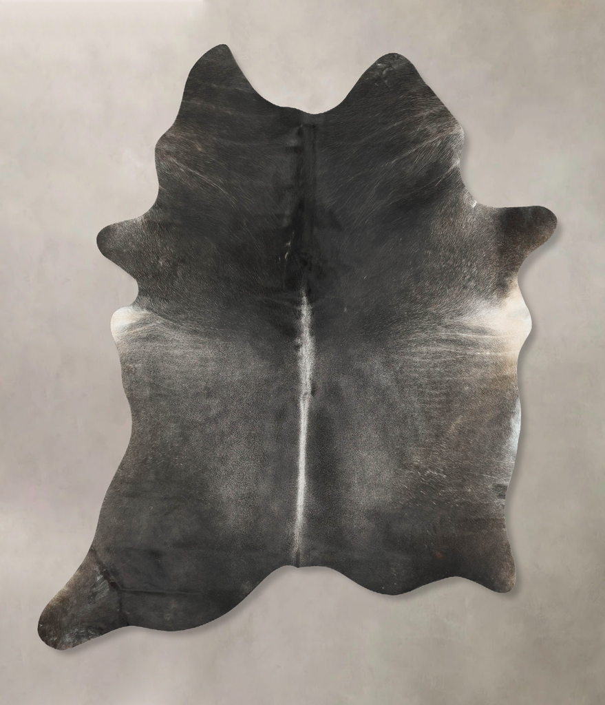 Dark Grey X-Large Brazilian Cowhide Rug 7'6"H x 6'2"W #B15605 by Hudson Hides