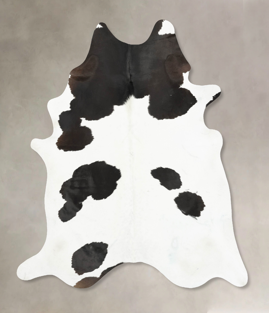 Black and White X-Large Brazilian Cowhide Rug 7'6"H x 6'5"W #B15607 by Hudson Hides
