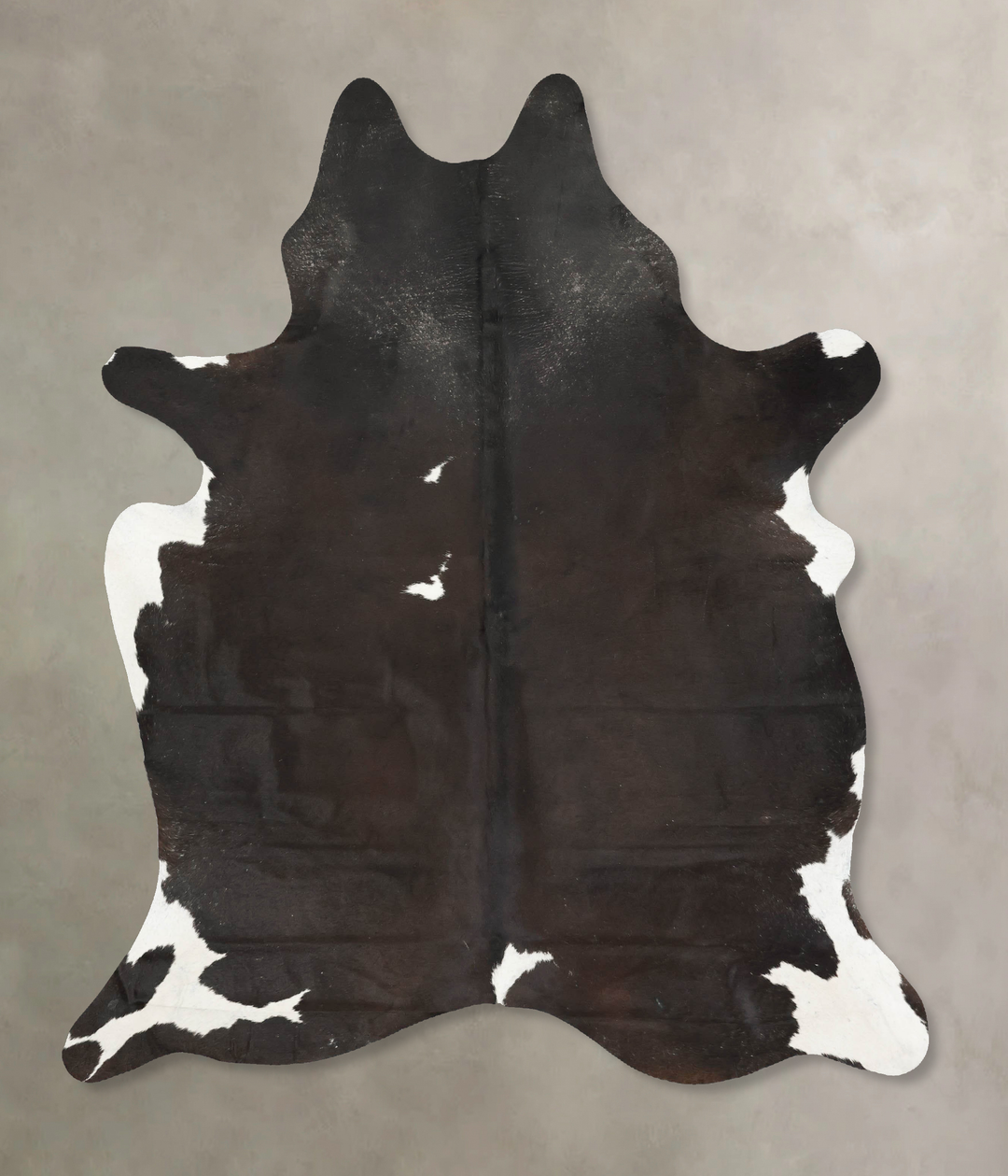 Chocolate and White X-Large Brazilian Cowhide Rug 7'6"H x 6'0"W #B1560