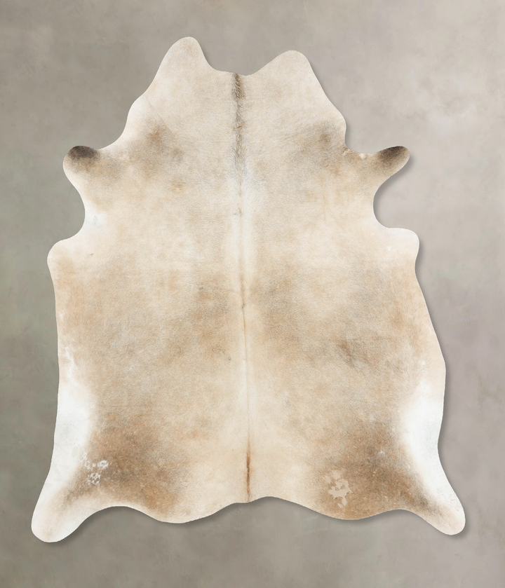 Taupe X-Large Brazilian Cowhide Rug 7'0"H x 6'1"W #B15609 by Hudson Hides