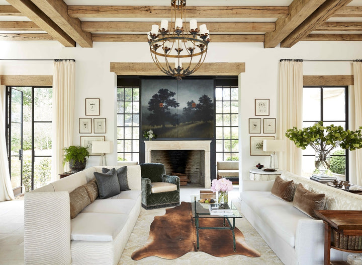 Taupe X-Large Brazilian Cowhide Rug 6'11"H x 6'0"W #B15610 by Hudson Hides