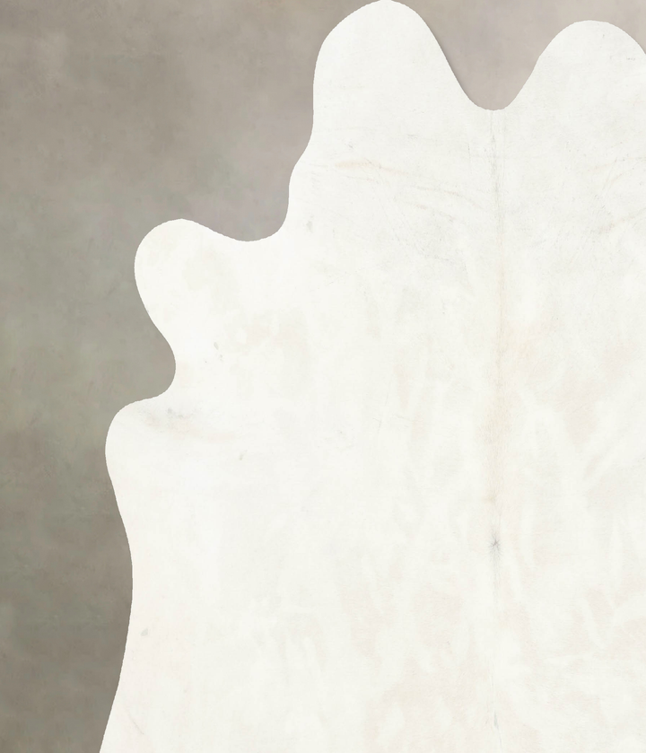 Ivory with Beige XX-Large Brazilian Cowhide Rug 7'10"H x 7'0"W #B15614 by Hudson Hides