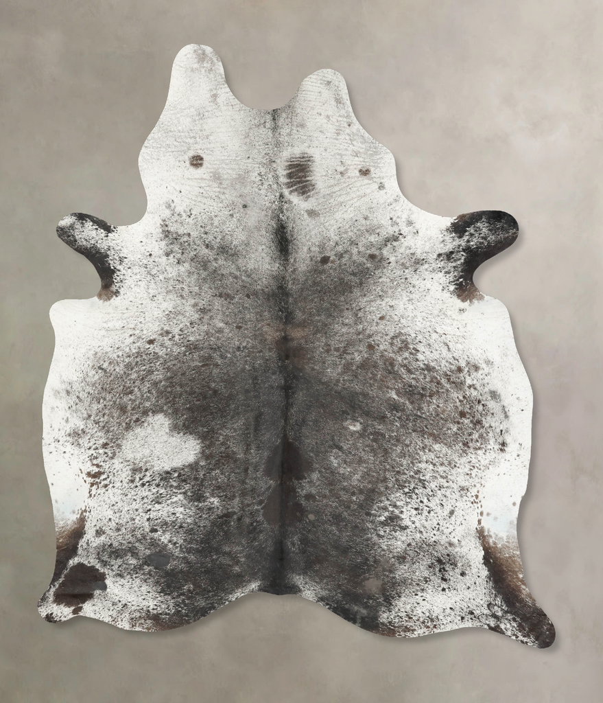 Salt and Pepper Black XX-Large Brazilian Cowhide Rug 9'0"H x 6'4"W #B15617 by Hudson Hides