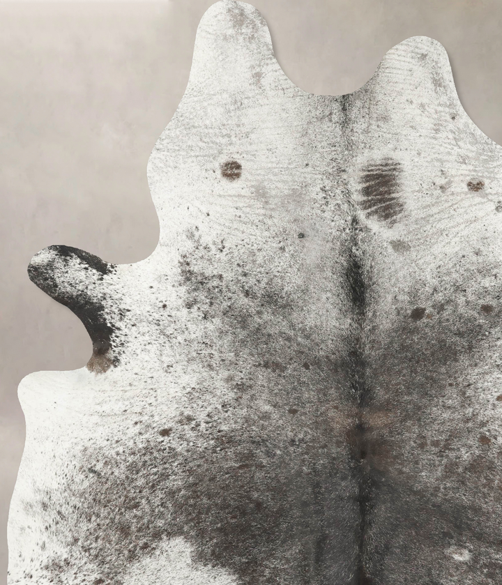 Salt and Pepper Black XX-Large Brazilian Cowhide Rug 9'0"H x 6'4"W #B15617 by Hudson Hides
