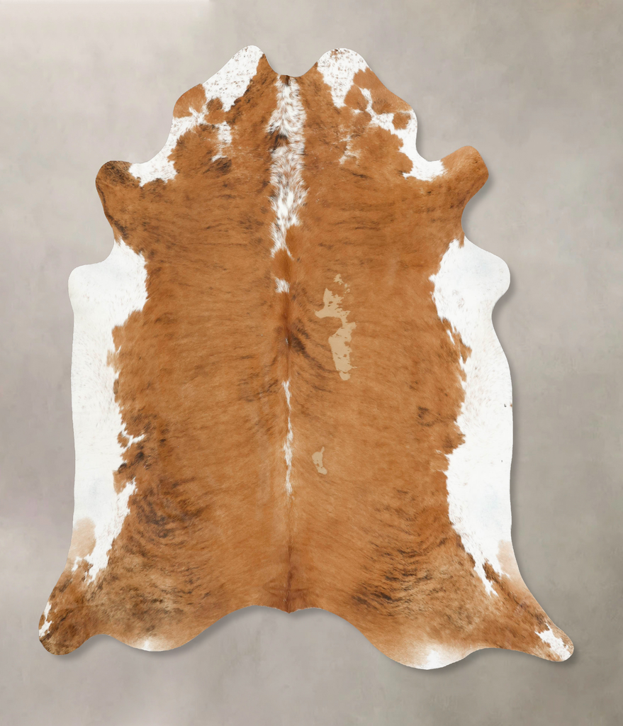 Medium Brindle XX-Large Brazilian Cowhide Rug 7'11"H x 7'5"W #B15618 by Hudson Hides