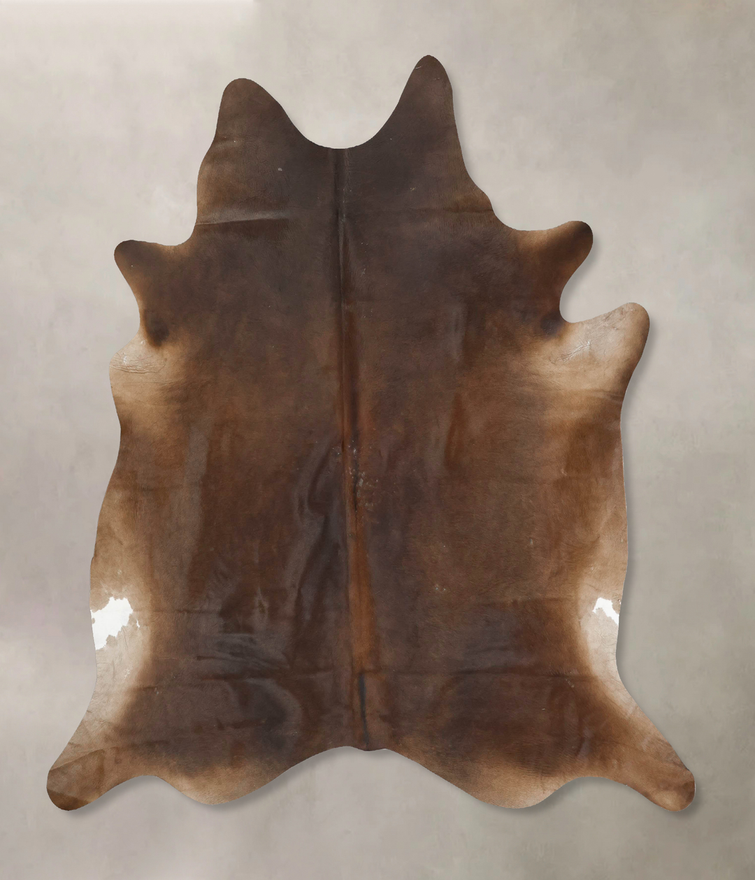 Chocolate XX-Large Brazilian Cowhide Rug 7'7"H x 6'10"W #B15620 by Hud