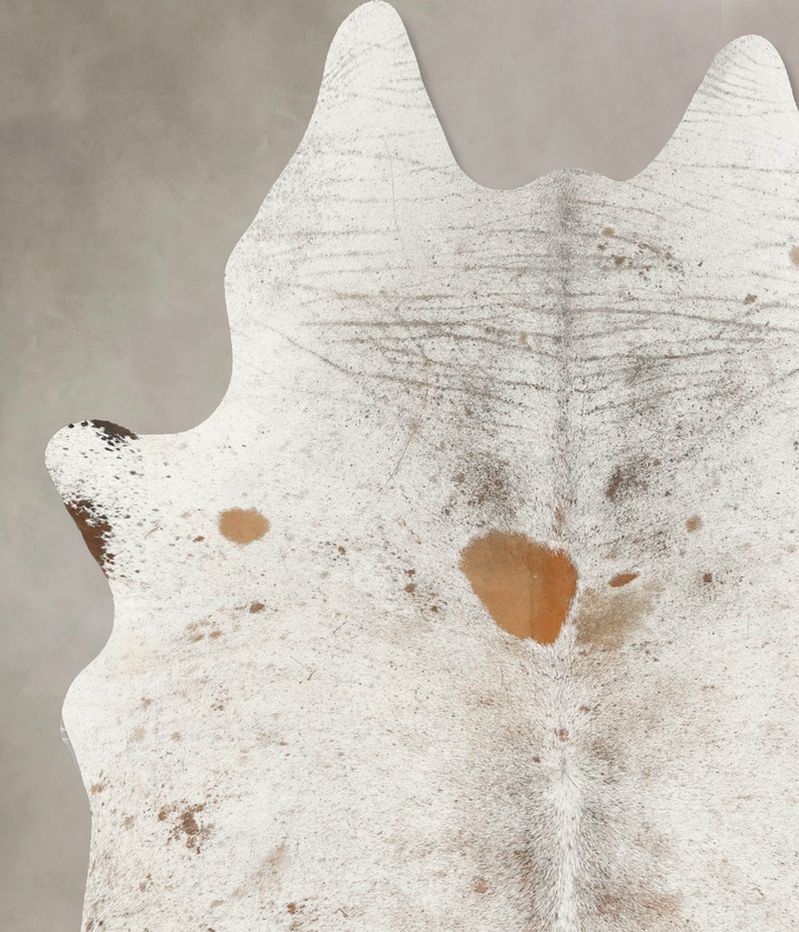 Salt and Pepper Brown XX-Large Brazilian Cowhide Rug 7'10"H x 6'5"W #B15623 by Hudson Hides