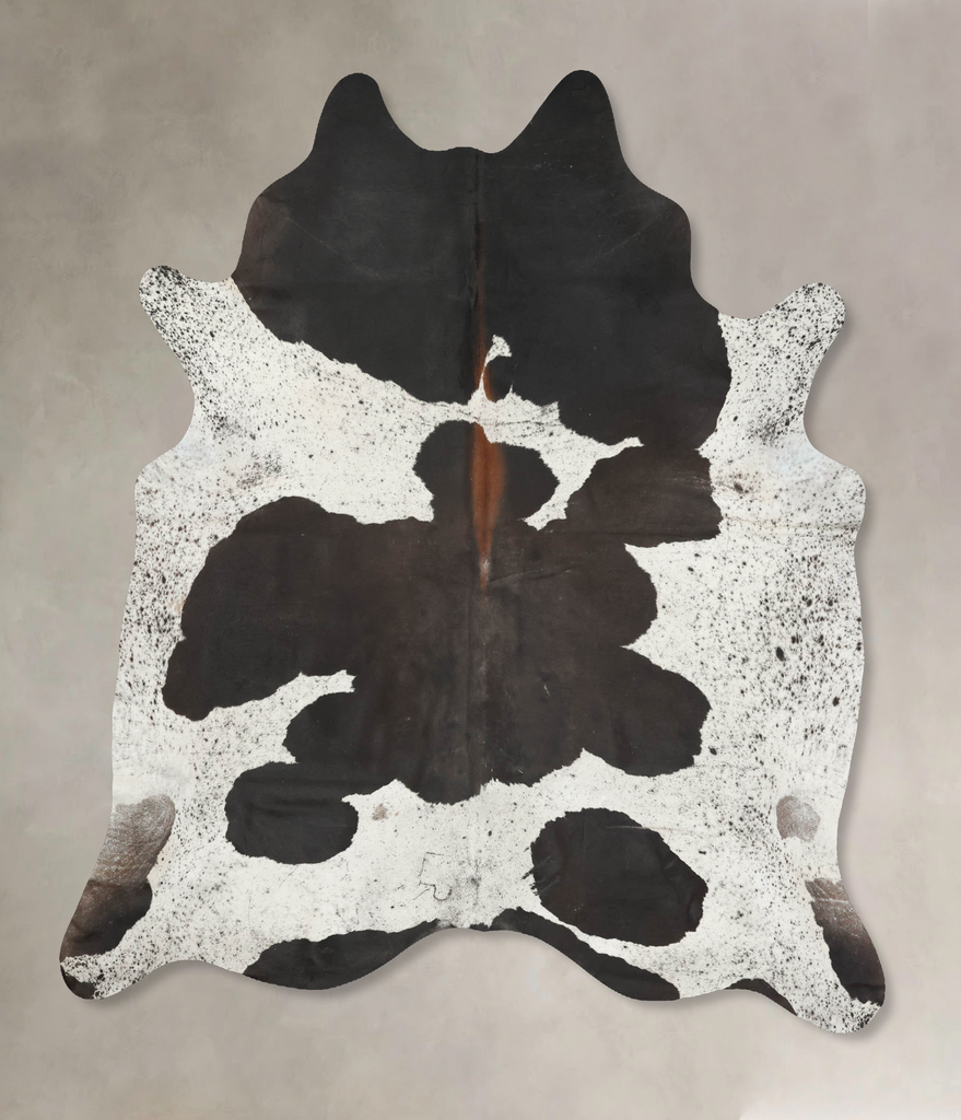 Chocolate and White XX-Large Brazilian Cowhide Rug 8'0"H x 6'10"W #B15627 by Hudson Hides