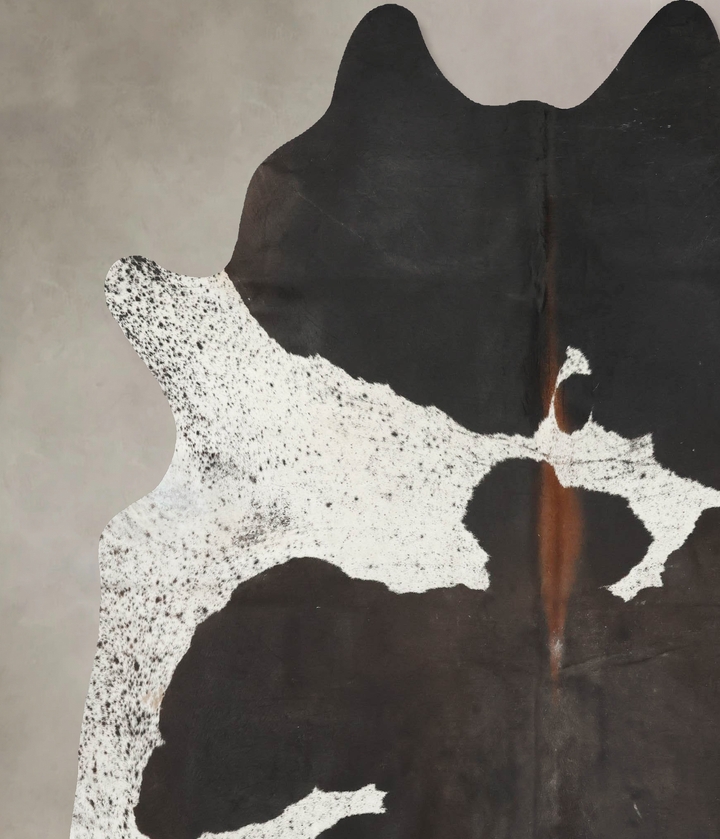 Chocolate and White XX-Large Brazilian Cowhide Rug 8'0"H x 6'10"W #B15627 by Hudson Hides