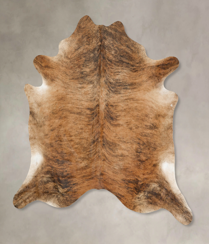 Medium Brindle XX-Large Brazilian Cowhide Rug 8'9"H x 7'8"W #B15628 by Hudson Hides