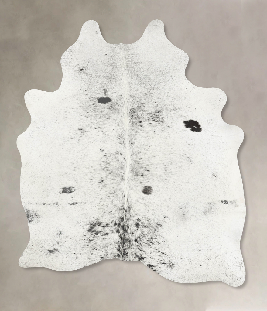 Salt and Pepper Black X-Large Brazilian Cowhide Rug 8'4"H x 5'10"W #B15630 by Hudson Hides